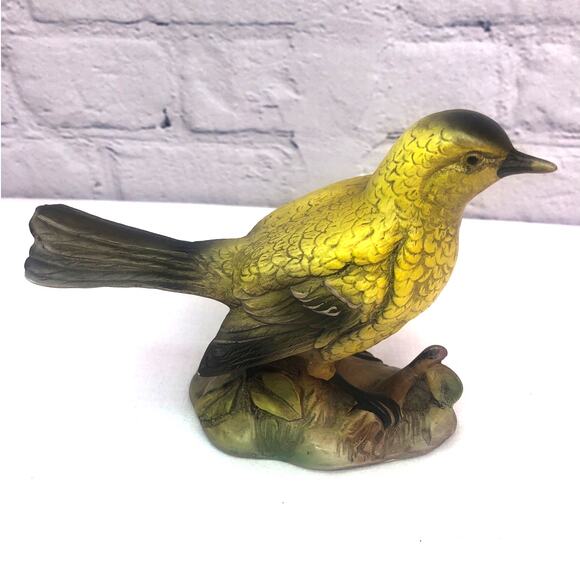 Lefton Porcelain Vintage Hand Painted Gold Finch Collectible Figurine E-4182 - Picture 2 of 14
